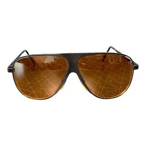 Vintage Blublocker Aviator Black Amber Sunglasses